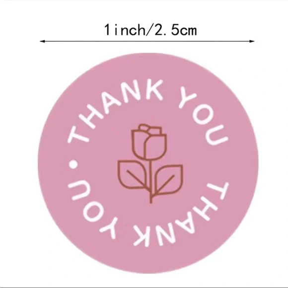 1000 1” Thank You Stickers - Picture 4 of 4